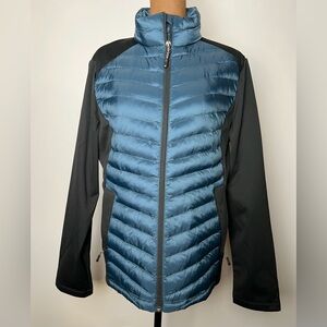 32 Degrees Heat Black/Blue Puffer Jacket - Size L